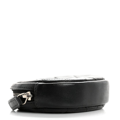 Chanel Lambskin Quilted Zip Around Classic Coin Purse Black 4 of 11