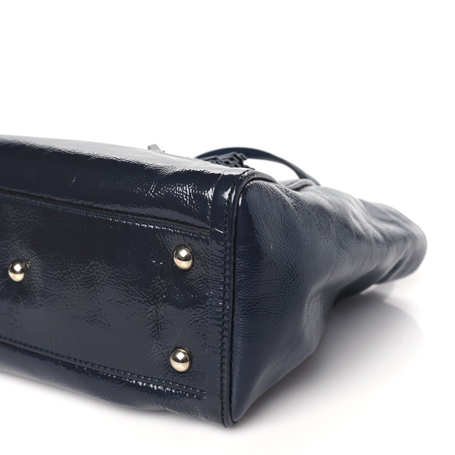 Gucci Patent Small Soho Shoulder Bag Navy 9 of 10