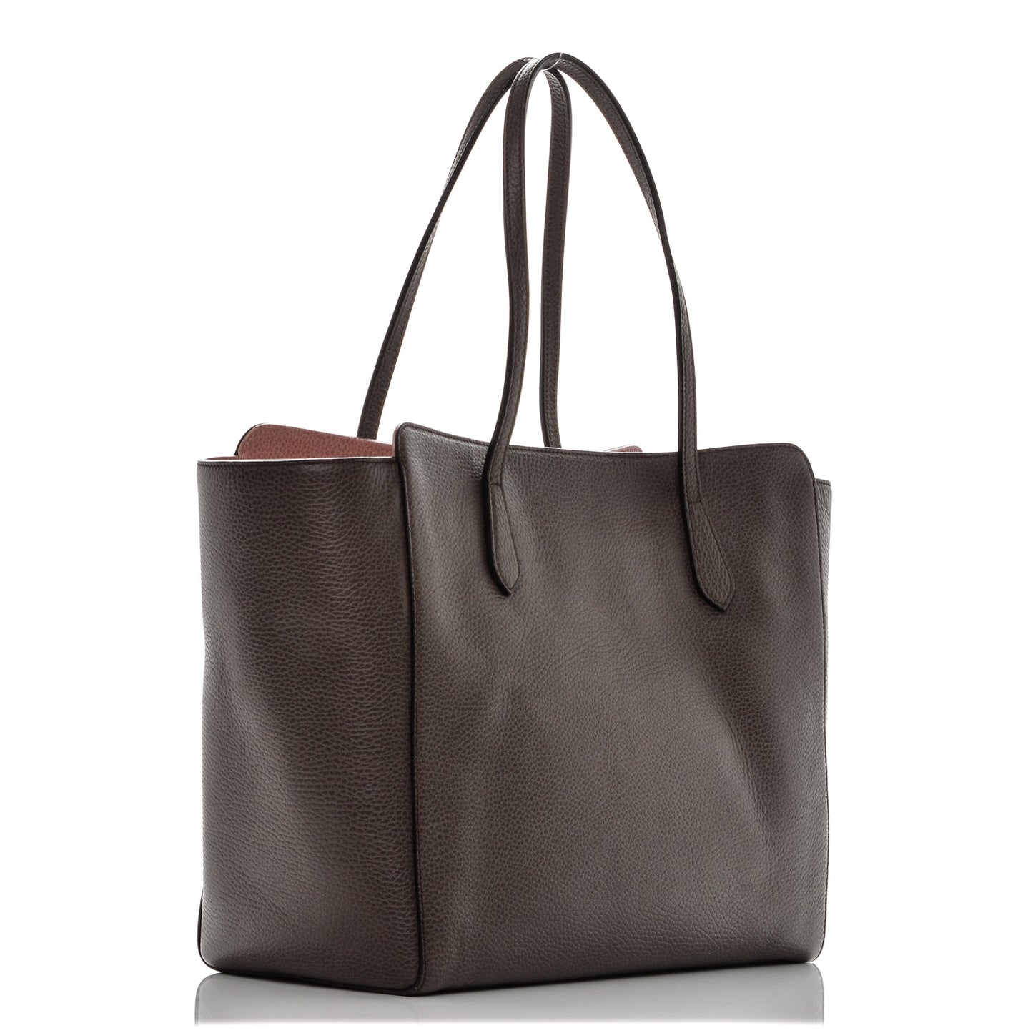 Dollar Calfskin Medium Swing Tote Grey Field Soft Pink
