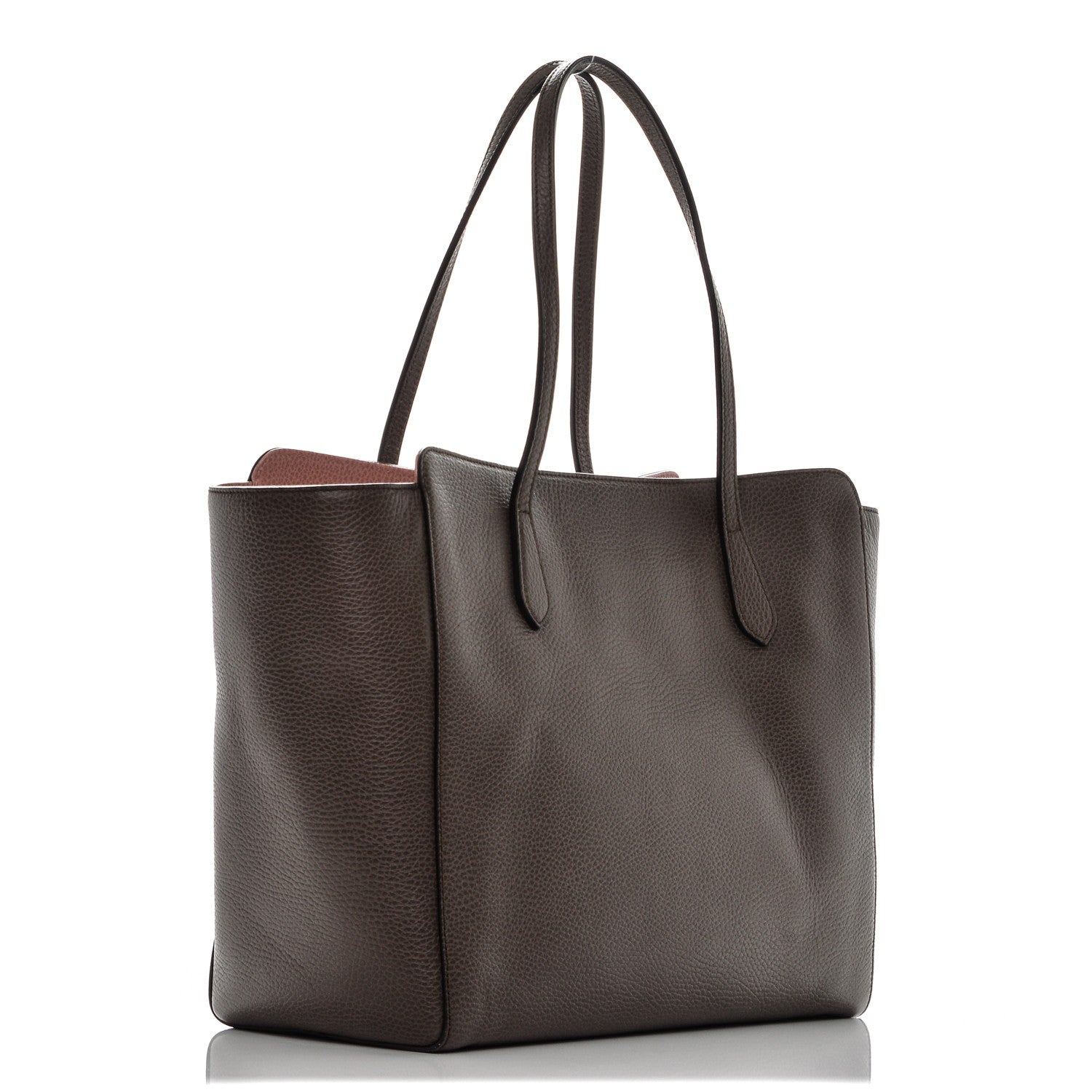 Gucci Dollar Calfskin Medium Swing Tote Grey Field Soft Pink 3 of 6