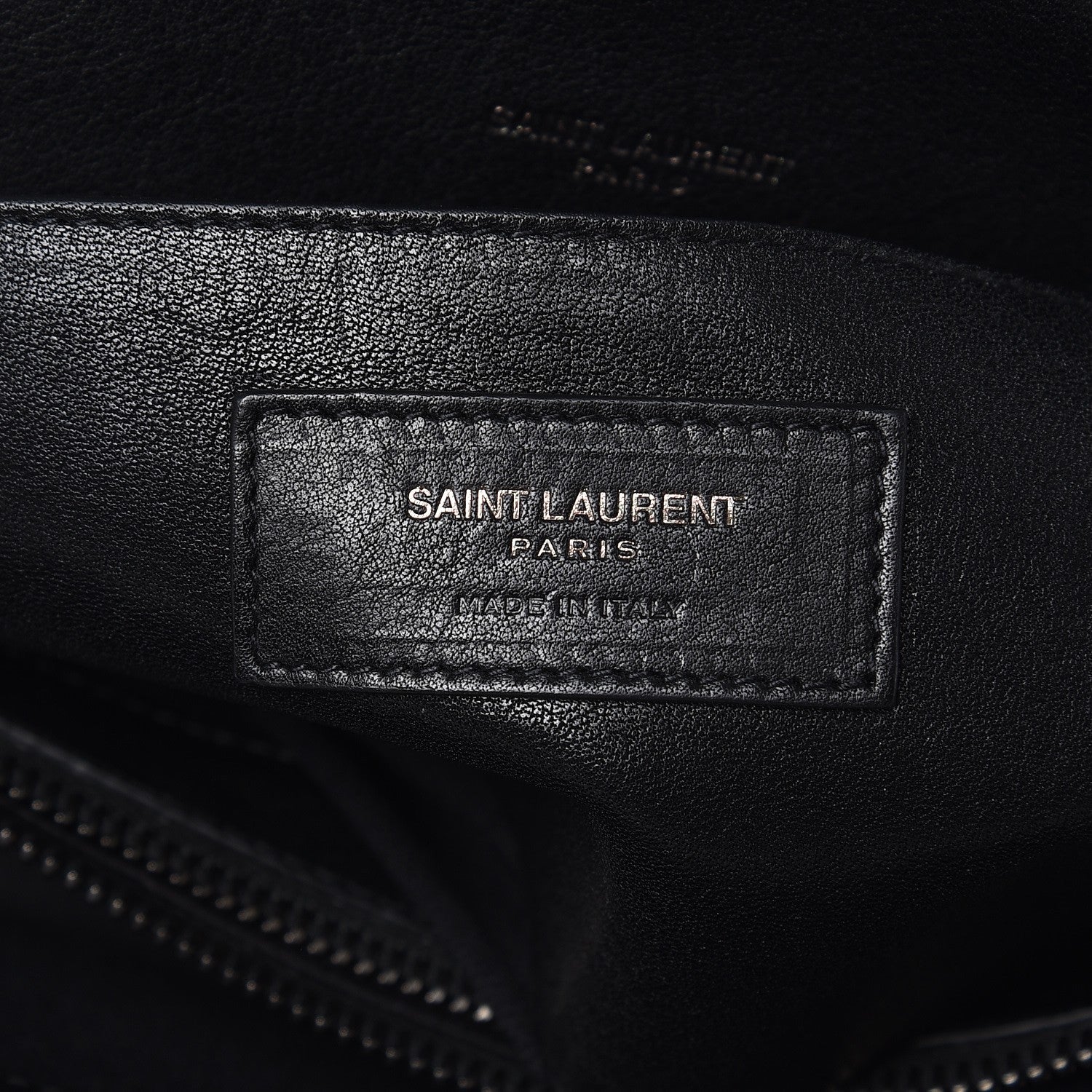 Saint Laurent Berber Chevron Tassel Monogram Large College Bag Black 6 of 10