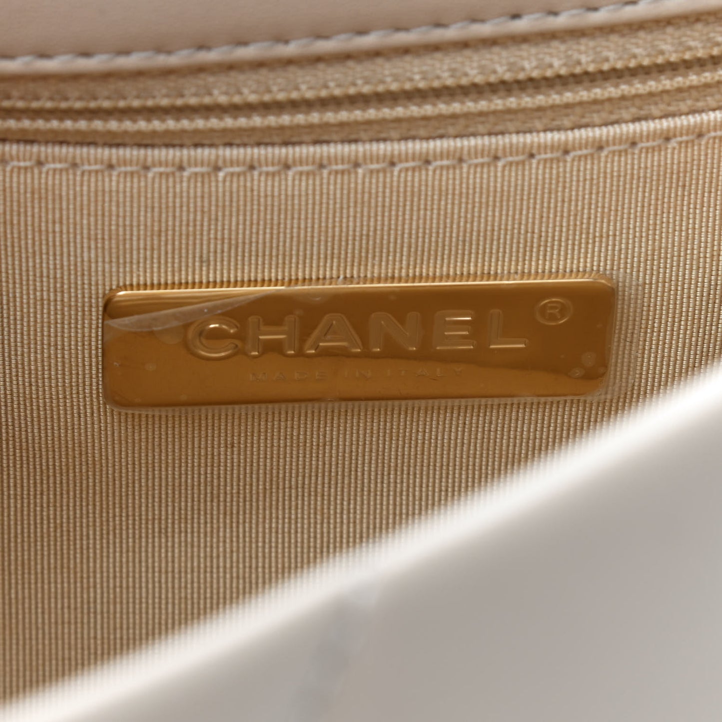 Lambskin Quilted Medium Chanel 19 Flap Beige