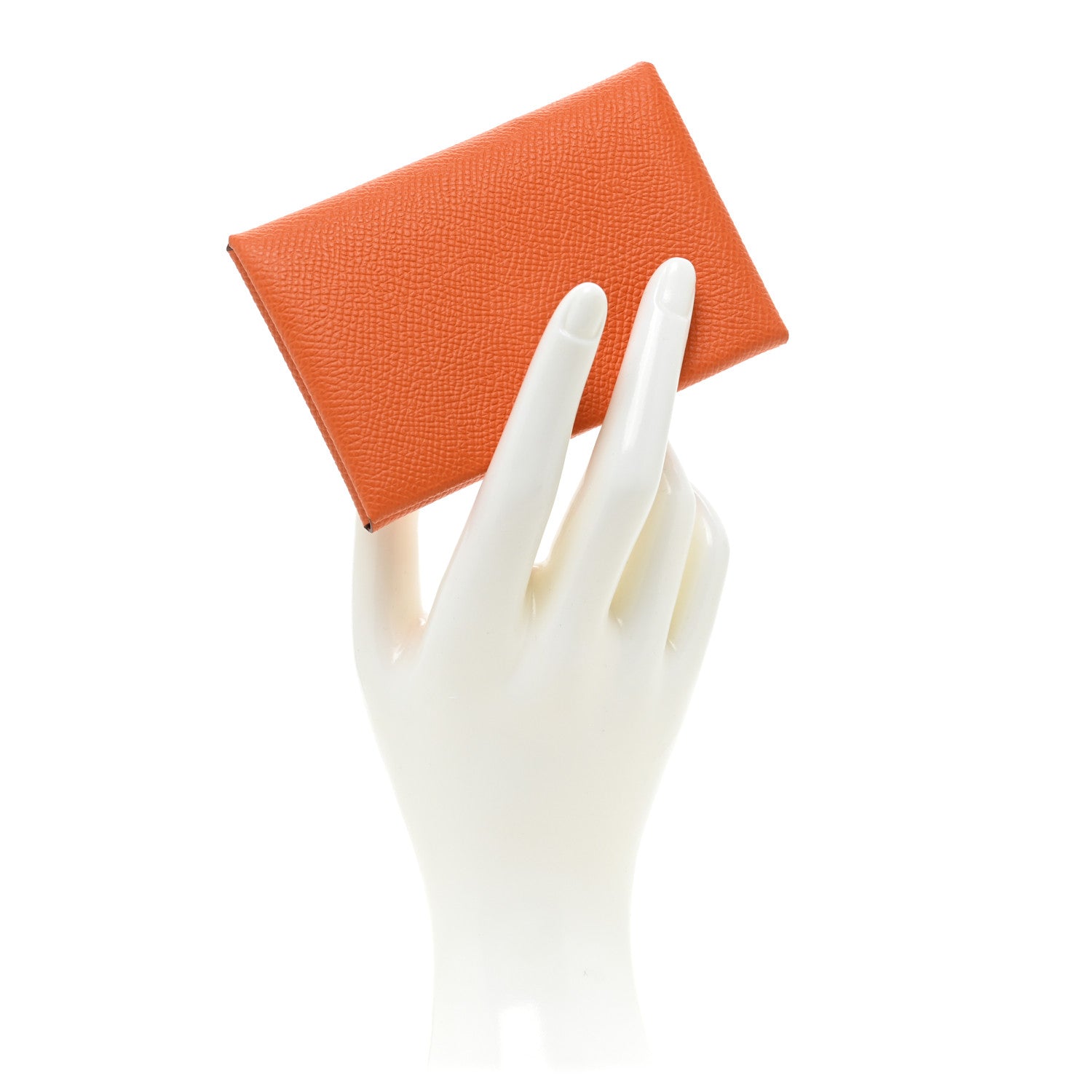Hermes Epsom Calvi Duo Card Case Orange 2 of 11