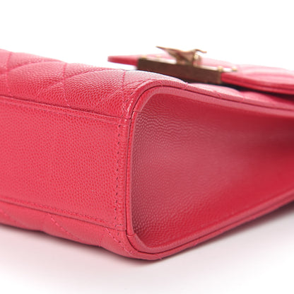 Chanel Caviar Quilted Golden Class Phone Holder Fuchsia 6 of 12