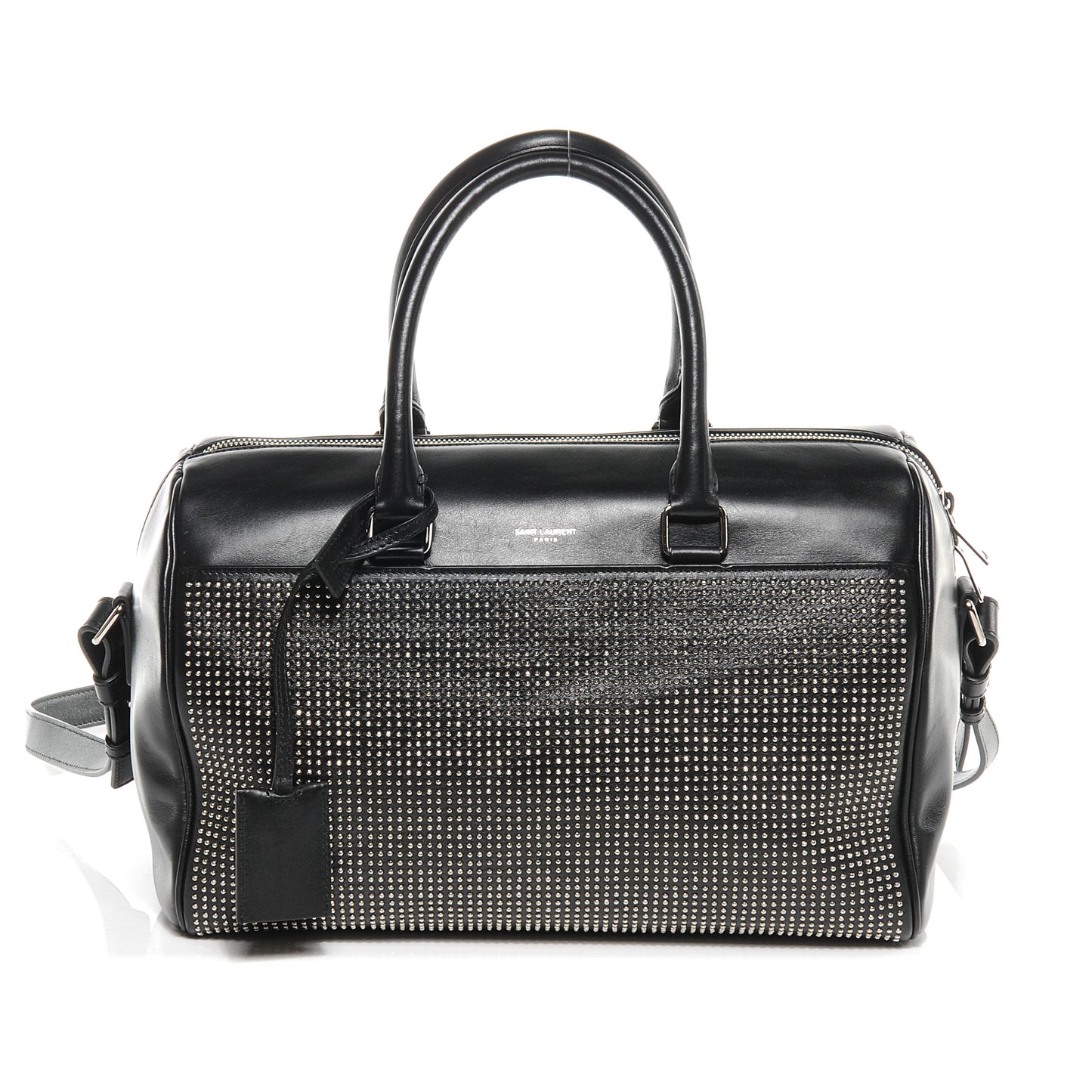 Leather Studded Duffle 6 Black