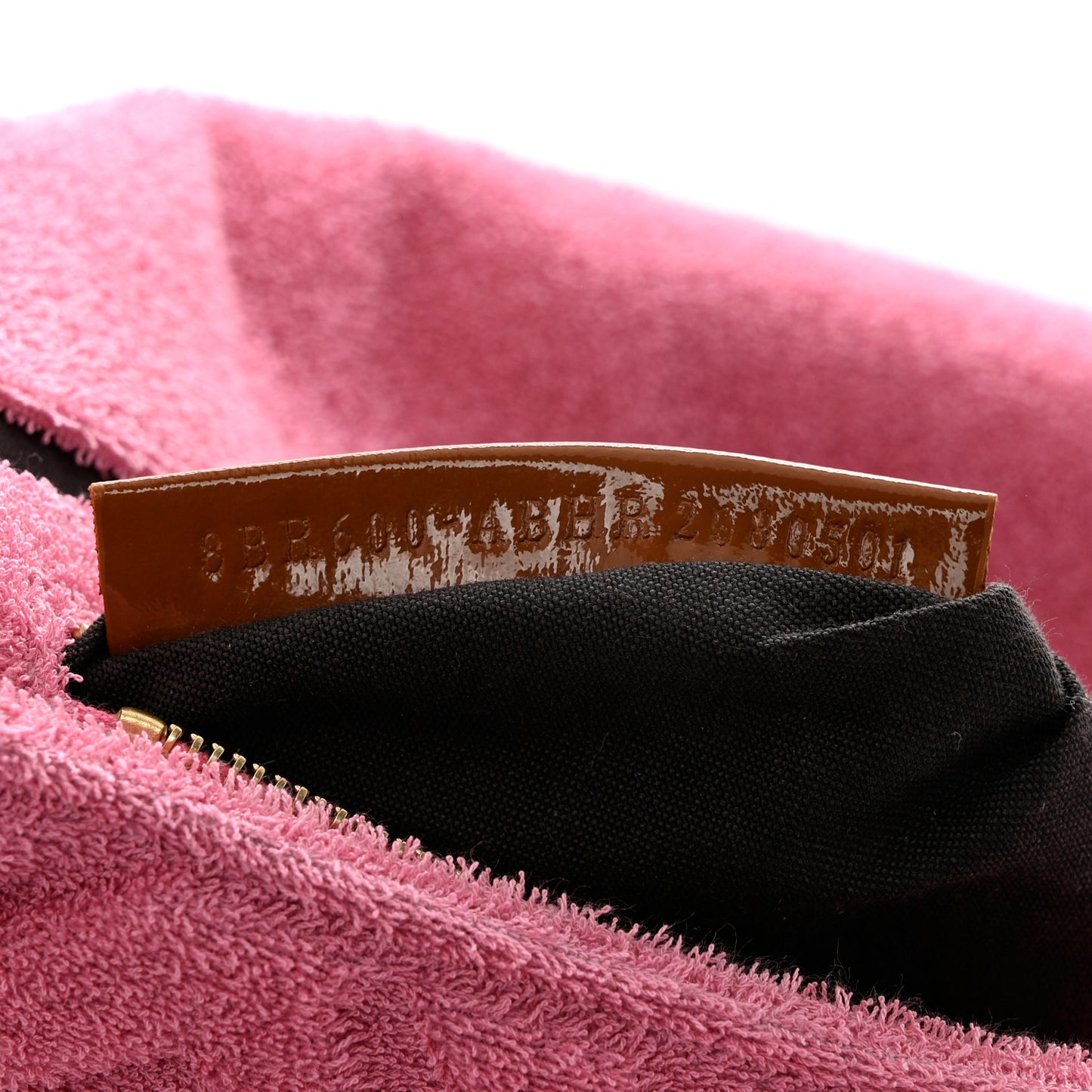 Terry Cloth Vitello Century Matte FF 1974 Embossed Baguette Lollypop