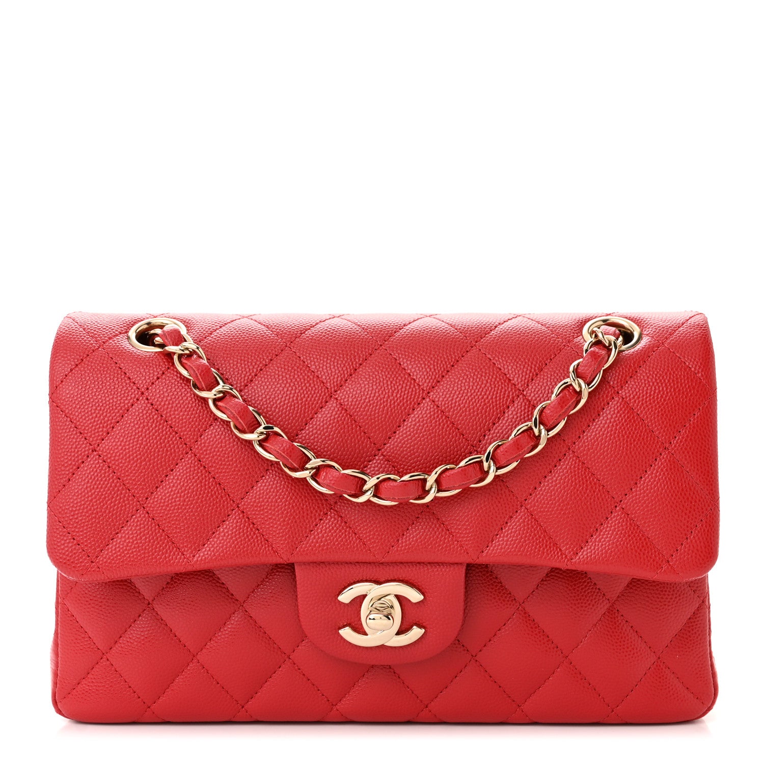 Chanel Caviar Quilted Small Double Flap Red 1 of 11