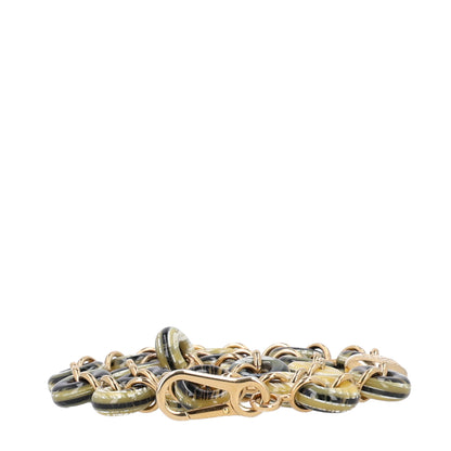 Loewe Brass Acetate Donut Chain Shoulder Strap Black Beige 1 of 4