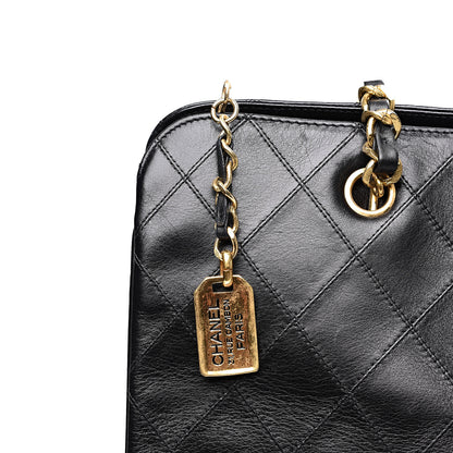 Chanel Calfskin Stitched XL Weekender Black 12 of 14