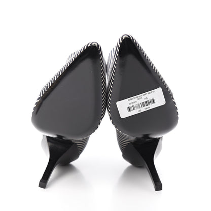 Louis Vuitton Canvas Striped Janet Ankle Boots 41 Black 5 of 8
