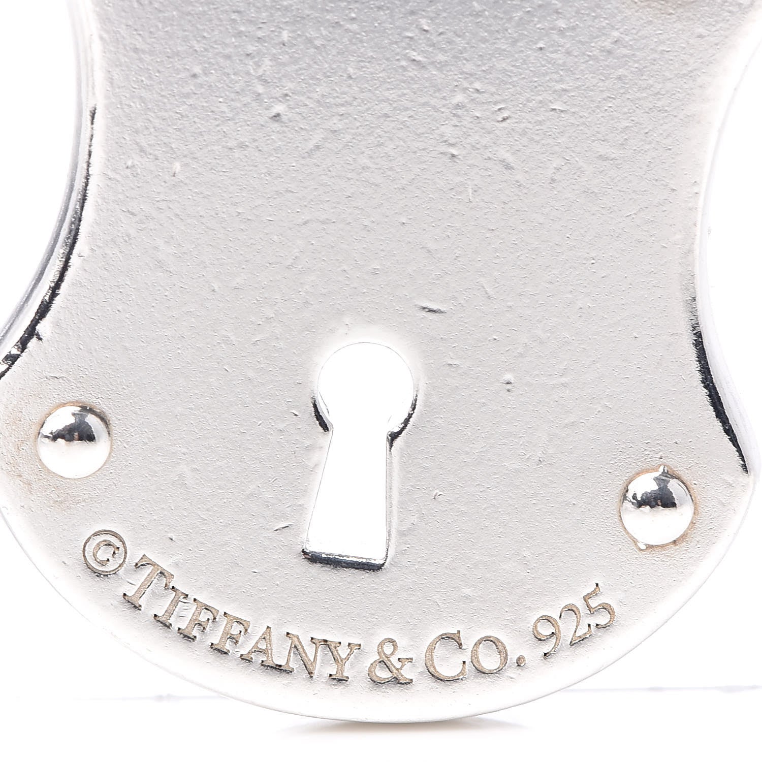 Tiffany Sterling Silver Diamond Lock Pendant 3 of 4