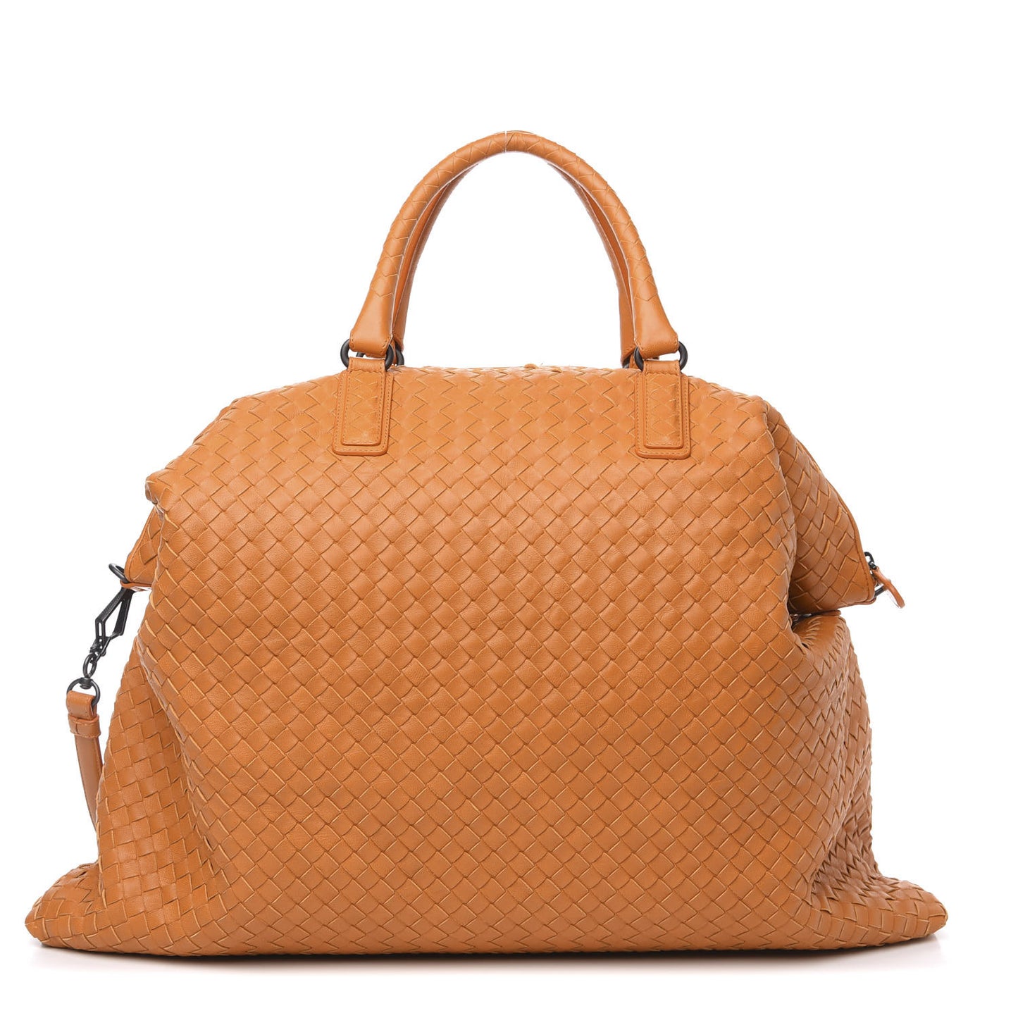 Nappa Intrecciato Large Convertible Bag Saffron