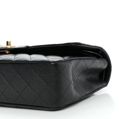 Chanel Caviar Quilted Medium Double Flap Black 10 of 11
