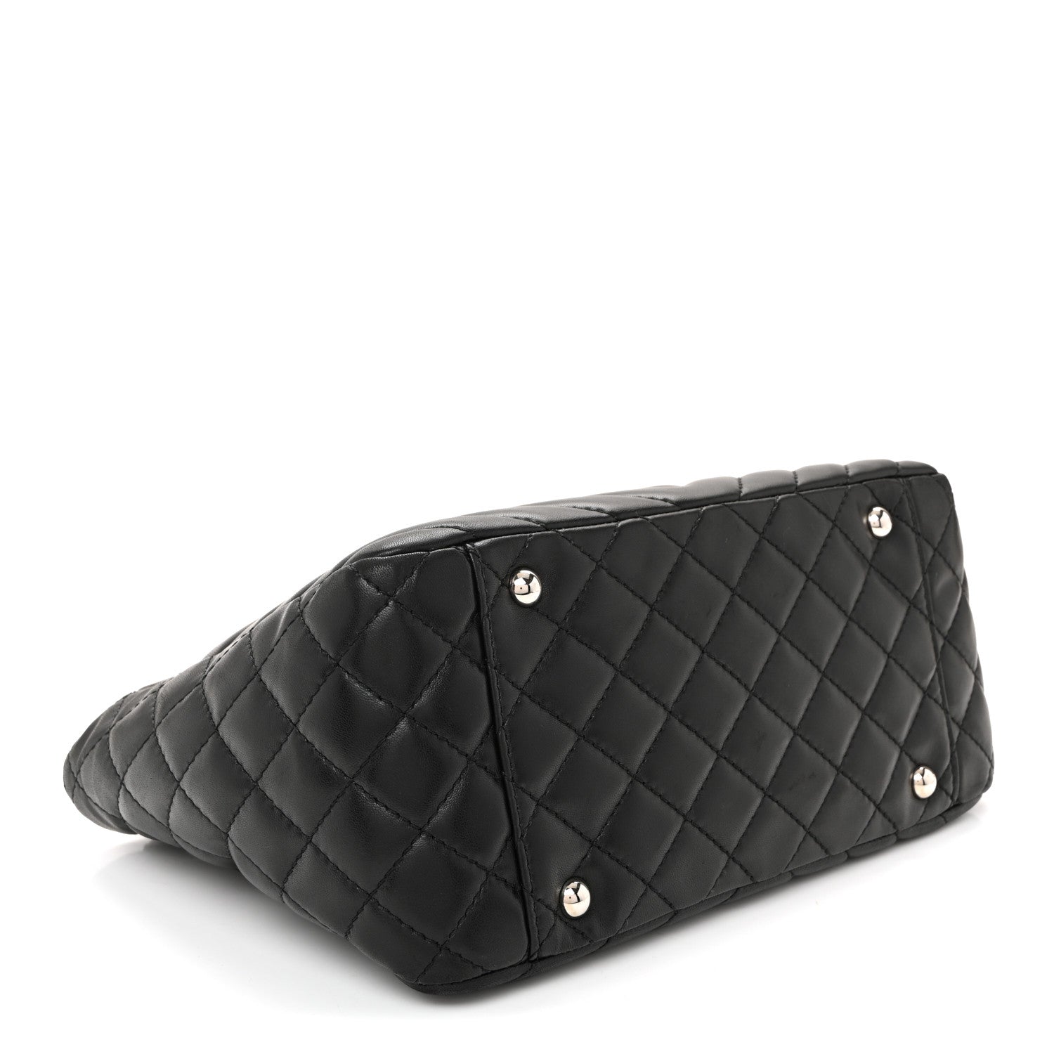 Chanel Lambskin Surpique Chevron Small Tote Black 4 of 10