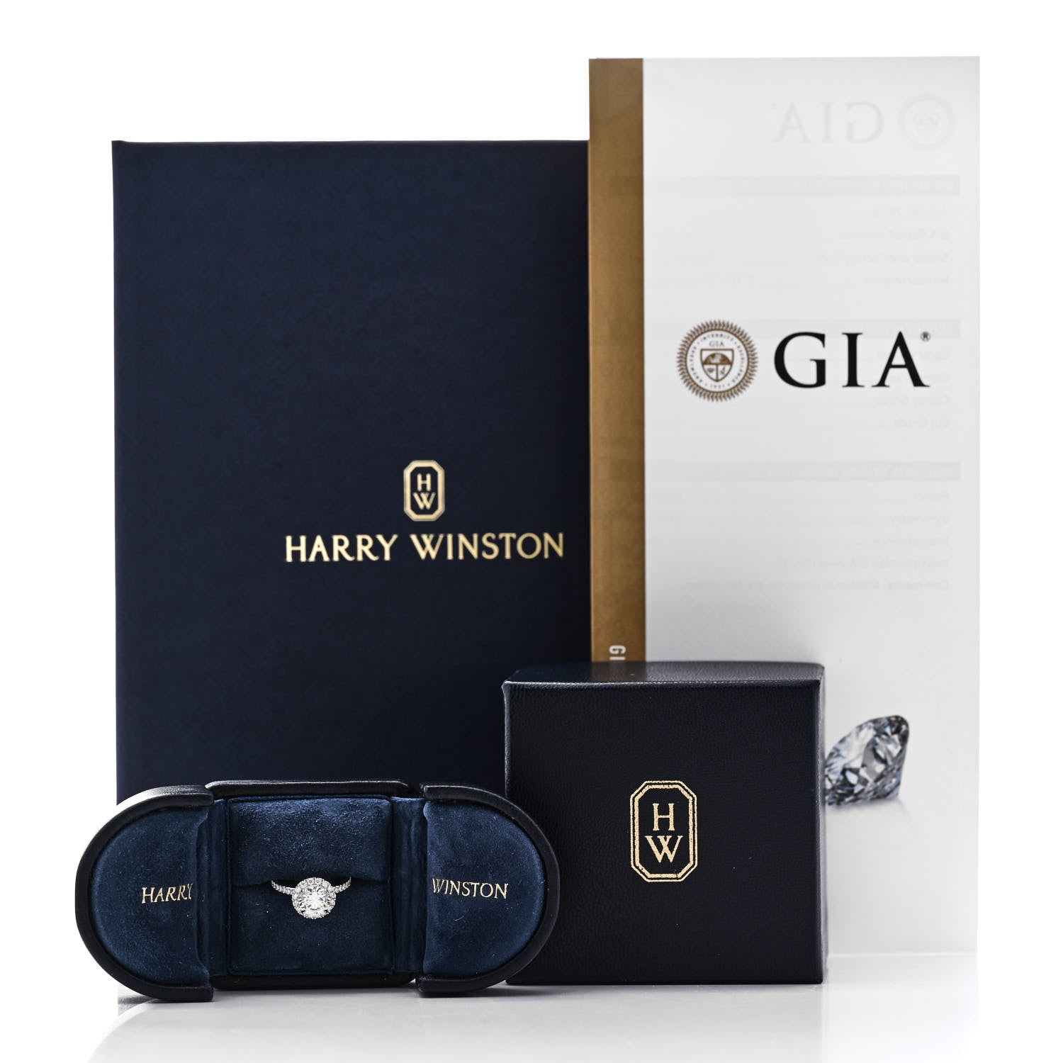 Harry Winston Platinum Diamond 1.41ct The One Round Brilliant Micropave Engagement Ring 47 4.25 7 of 7