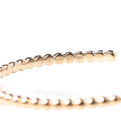 Van Cleef & Arpels 18K Yellow Gold Small Perlee Hoop Earrings 4 of 5