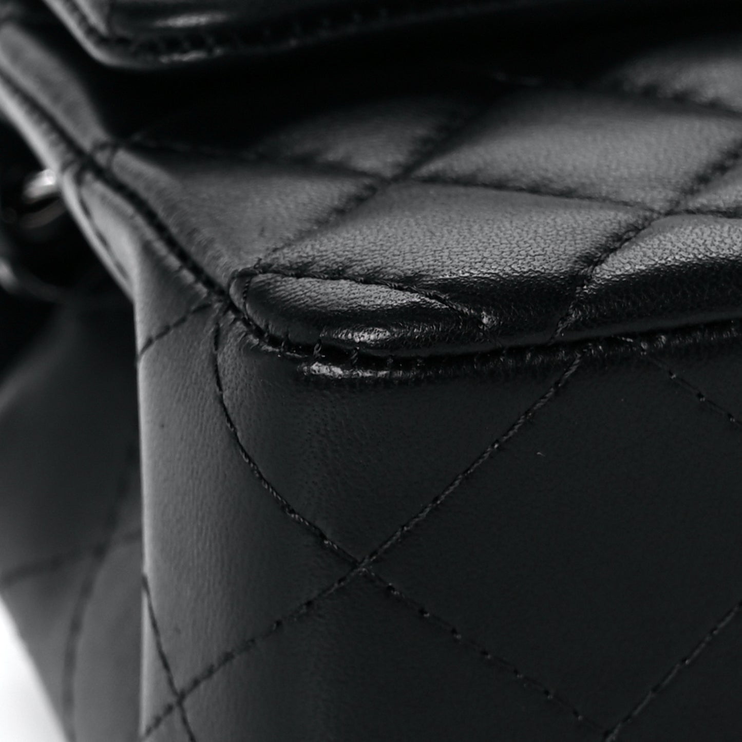 Lambskin Quilted Mini Rectangular Flap Black