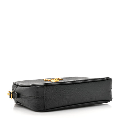 Prada Saffiano Mini Camera Crossbody Bag Black 4 of 13