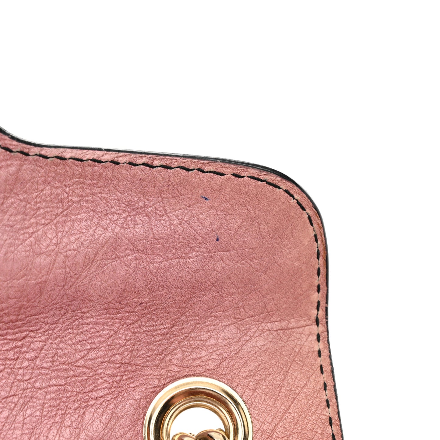 Ostrich Small Emily Chain Shoulder Bag Soft Pink