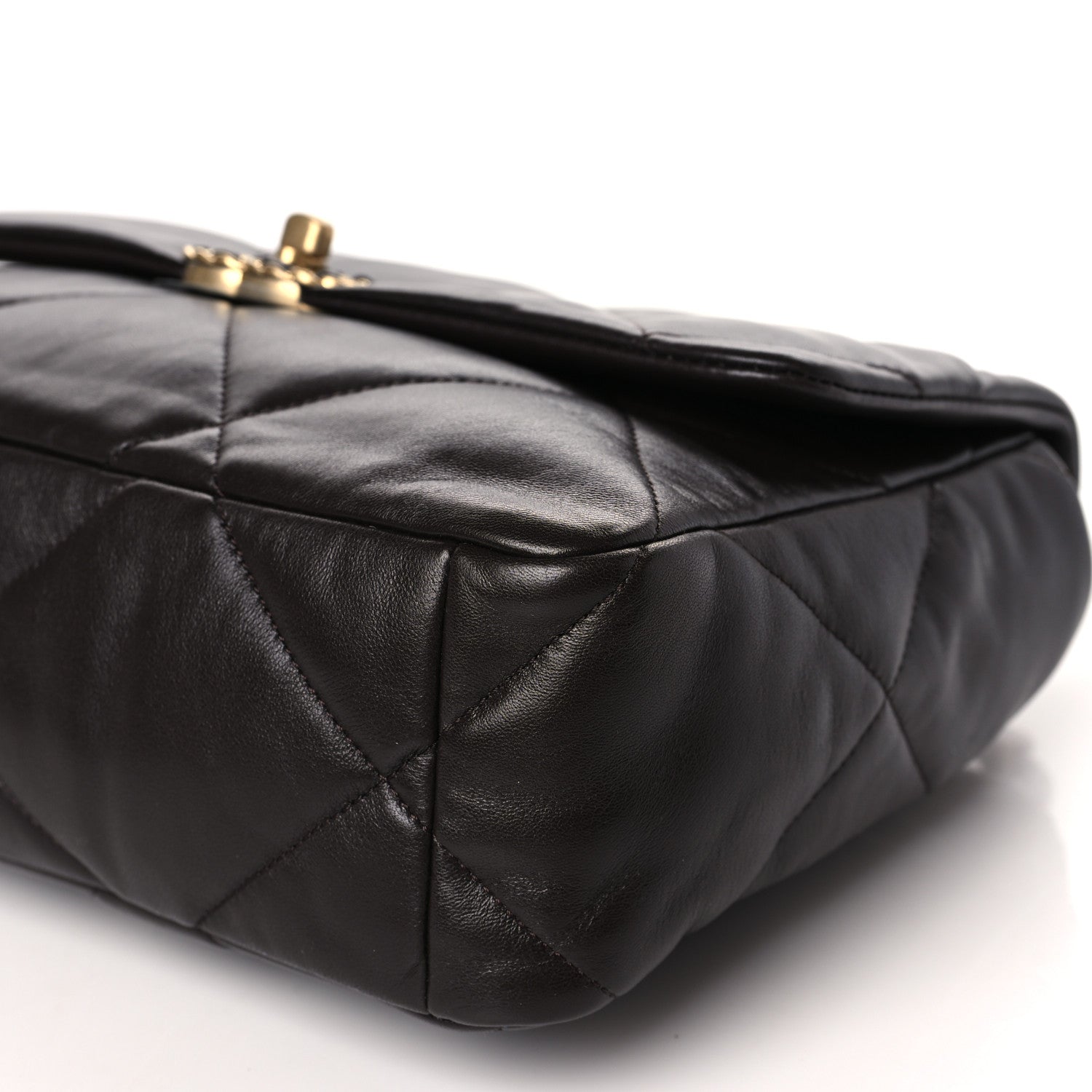 Chanel Lambskin Quilted Large Chanel 19 Flap Dark Brown 9 of 9