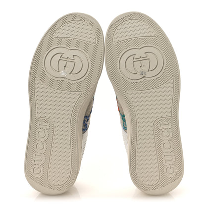 Gucci Dali Soft Calfskin GG Tennis Embossed Perforated Womens Platform 55mm Sneakers 38.5 White Multicolor 7 of 12