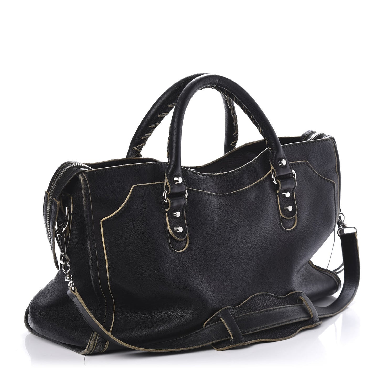 Supple Grained Calfskin Classic Silver Hardware Highlight City Black