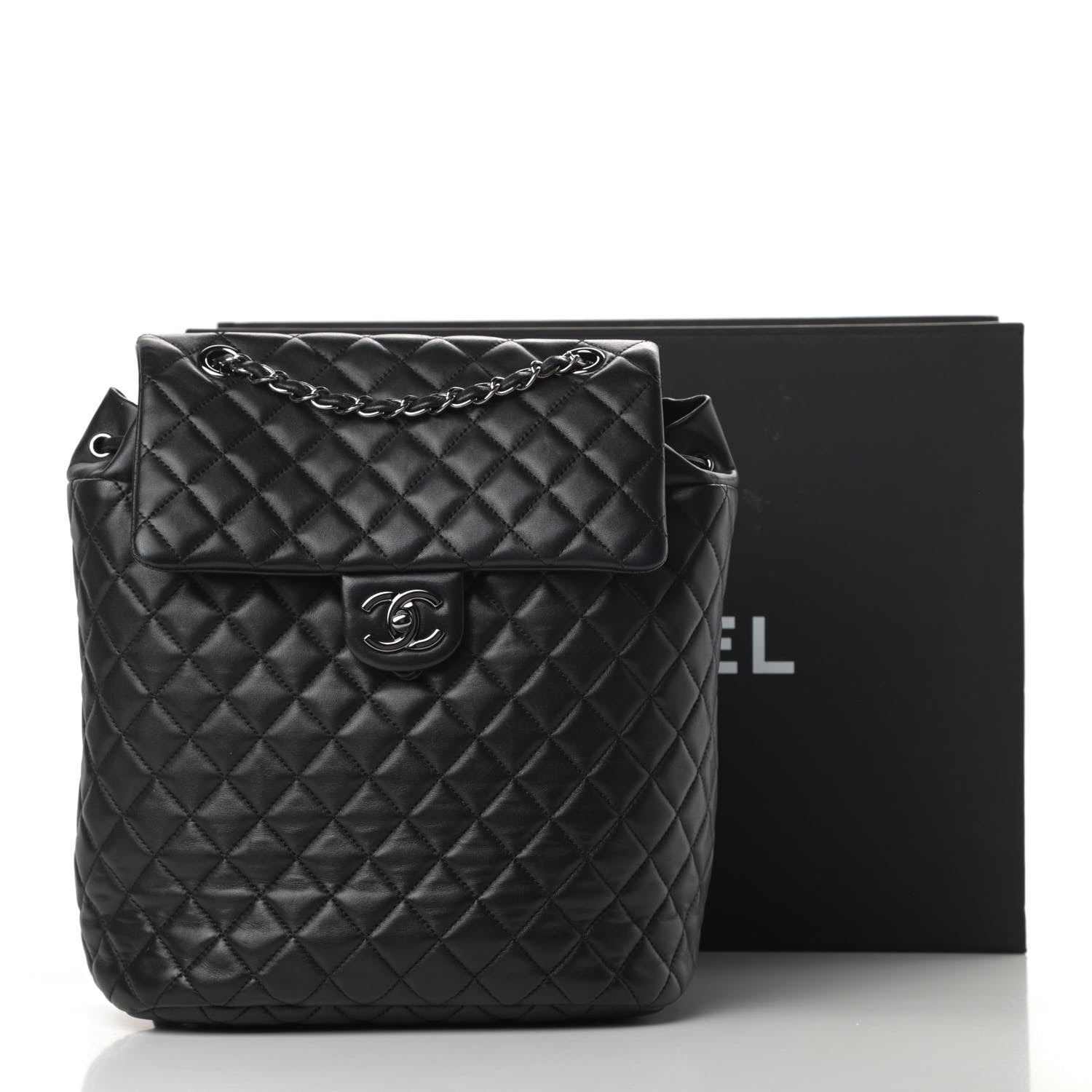 Chanel Lambskin Quilted Large Urban Spirit Backpack Black 14 of 14