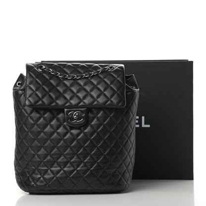 Chanel Lambskin Quilted Large Urban Spirit Backpack Black 14 of 14