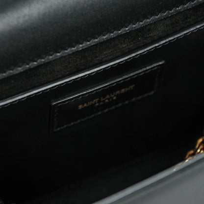 Saint Laurent Smooth Calfskin Medium Classic Monogram Kate Tassel Satchel Black 6 of 6
