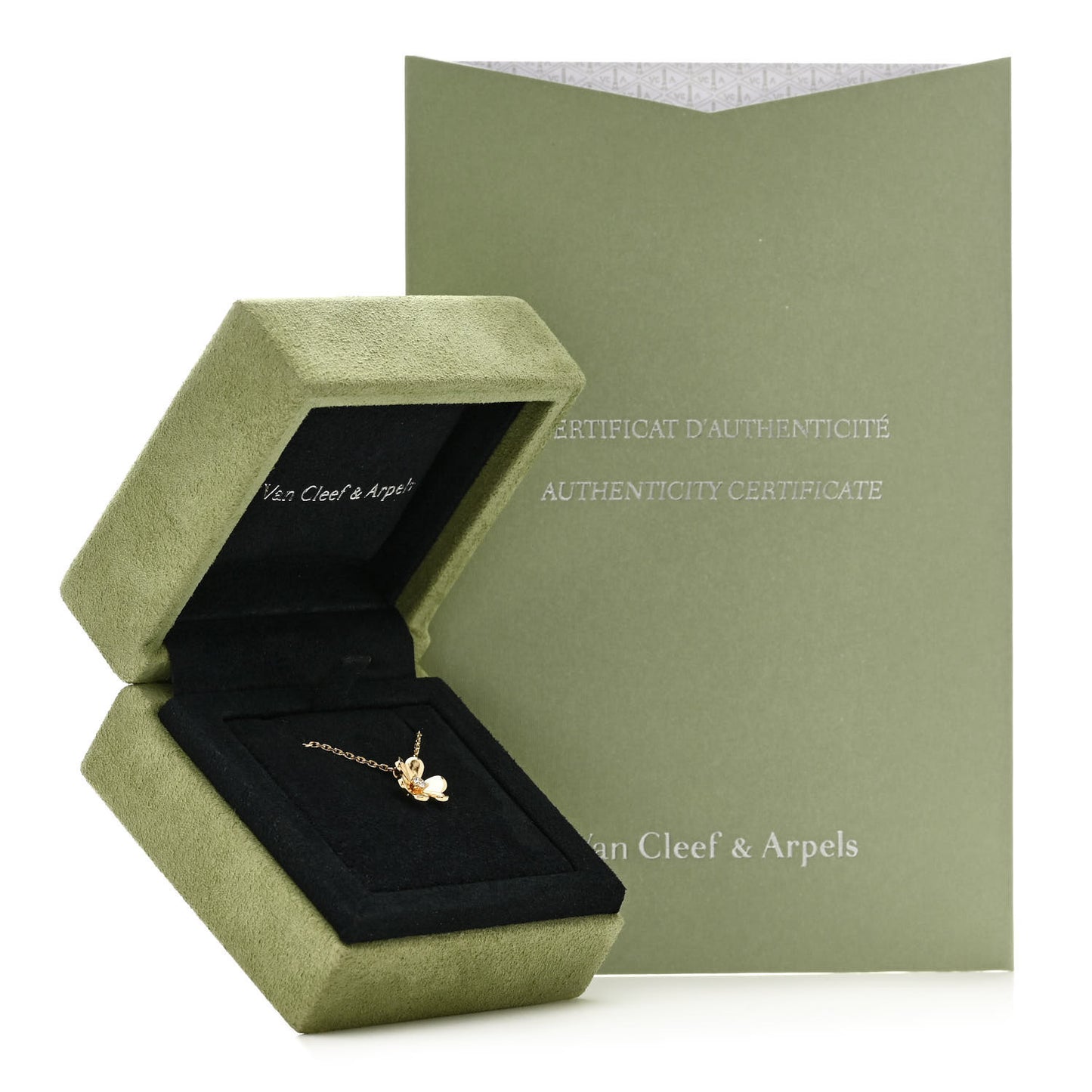 18K Yellow Gold Diamond Mini Frivole Pendant Necklace