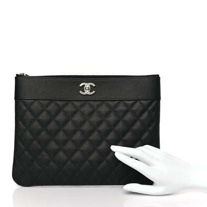 Chanel Caviar Quilted Medium Vintage Mademoiselle Cosmetic Case Black 2 of 11