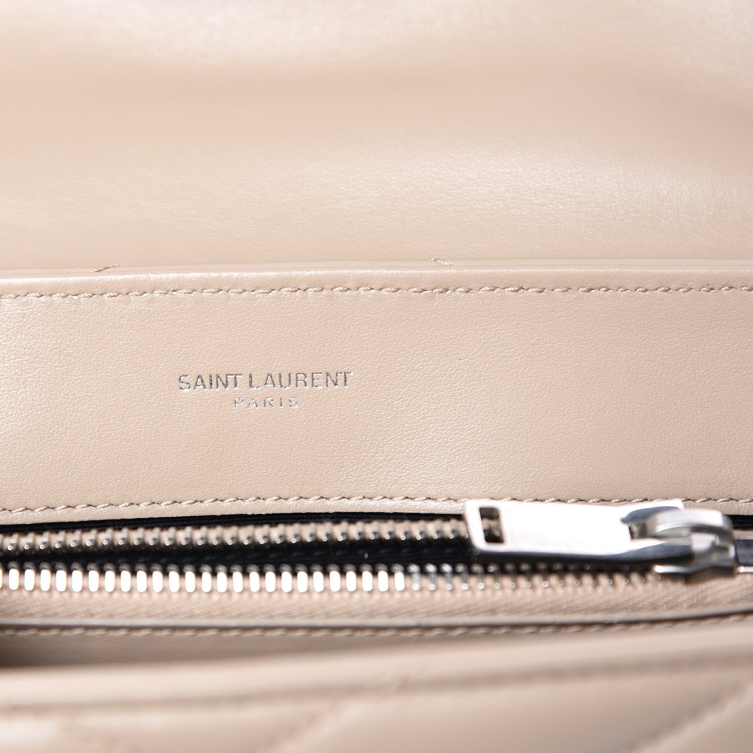 Saint Laurent Calfskin Y Quilted Monogram Small Loulou Chain Satchel Dark Beige 6 of 11
