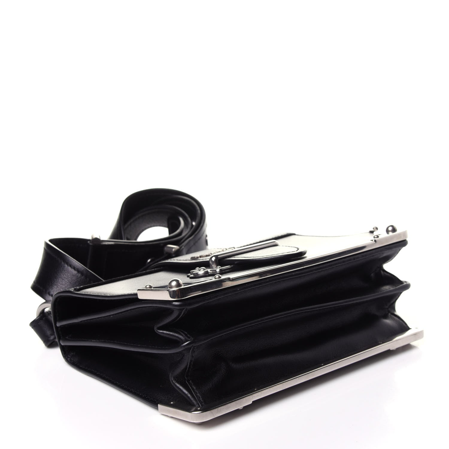 Prada City Calf Saffiano Cahier Bag Black 4 of 11