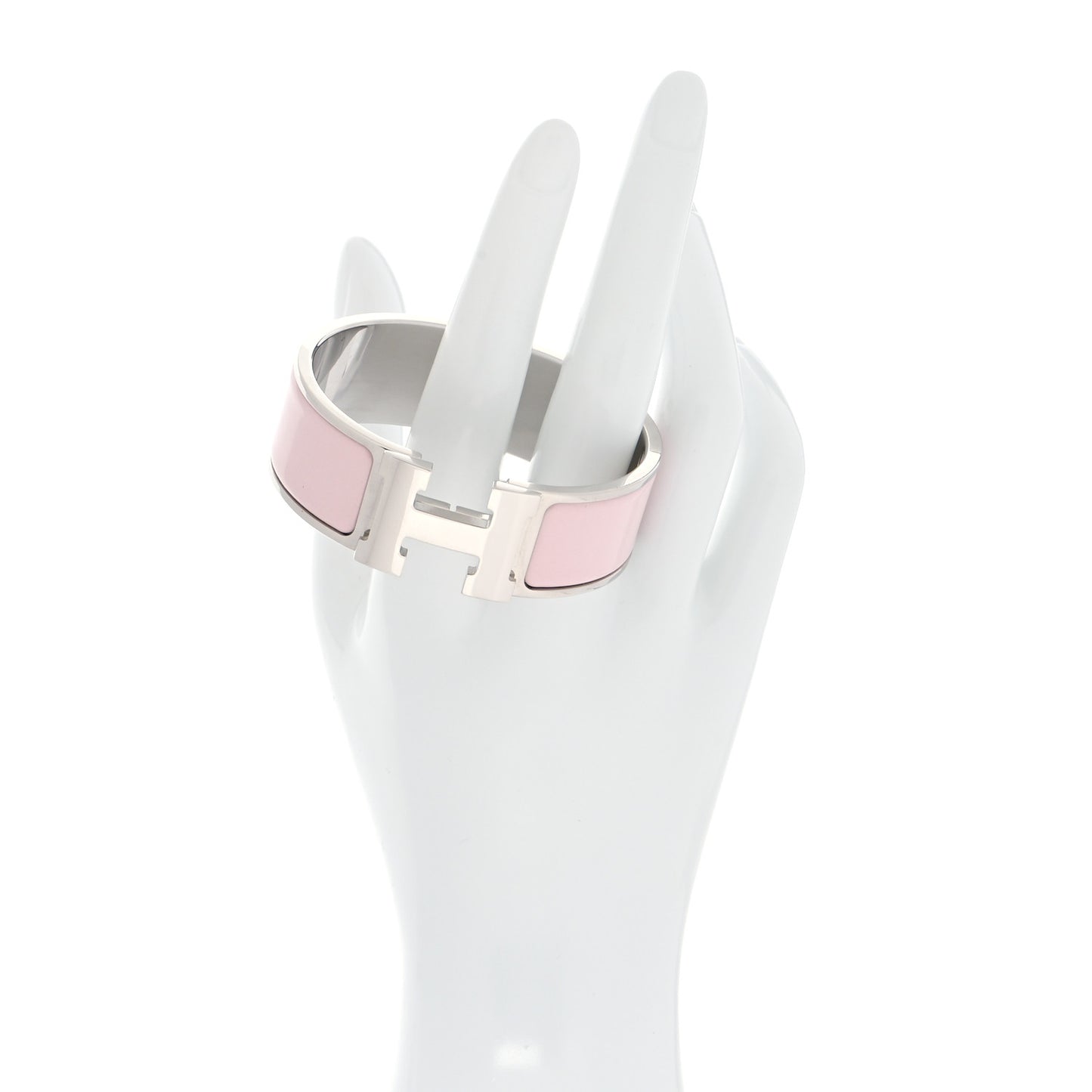 Enamel Wide Clic Clac H Bracelet GM Rose Cassata