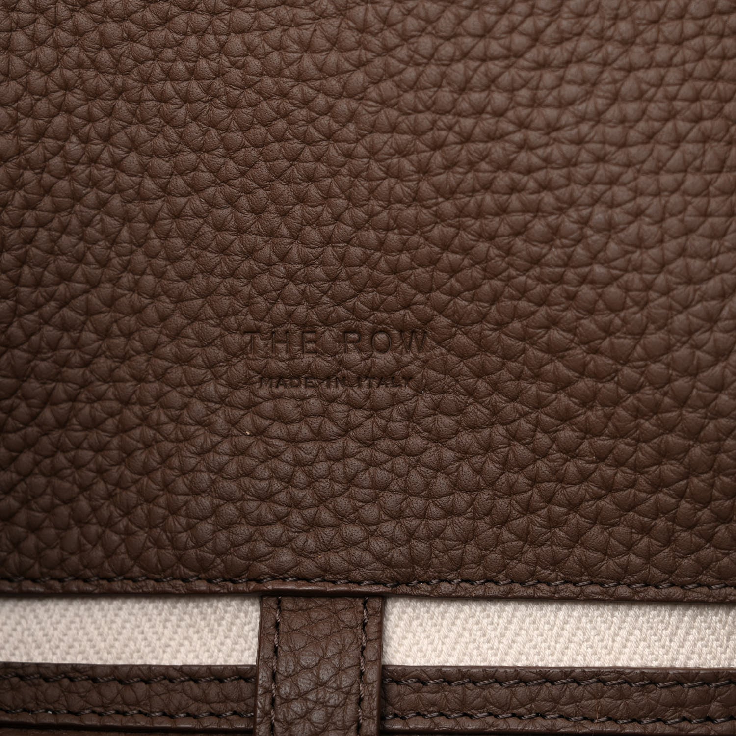 The Row Matte Grained Calfskin Soft Margaux 15 Dark Mocha 6 of 12