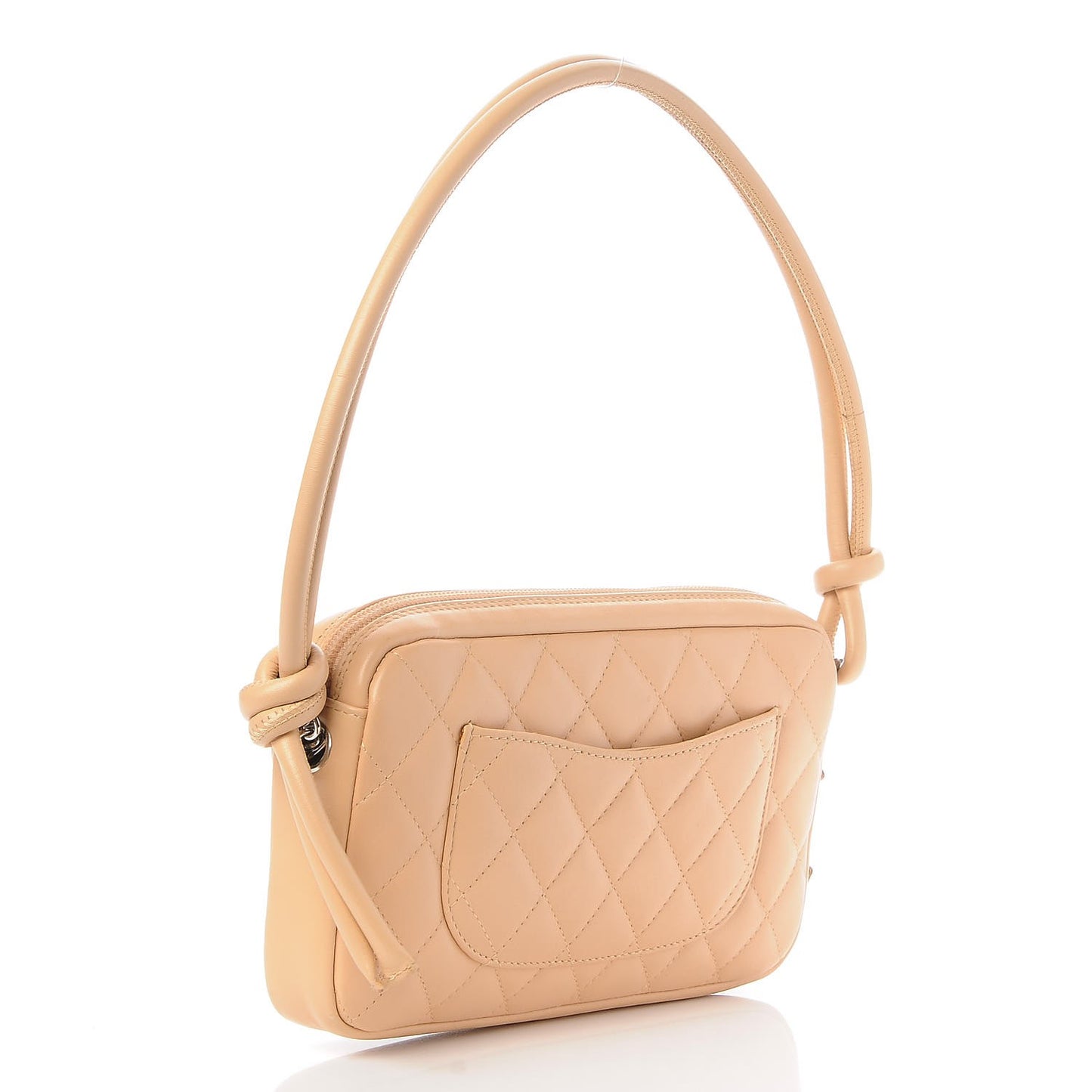 Calfskin Quilted Cambon Pochette Beige