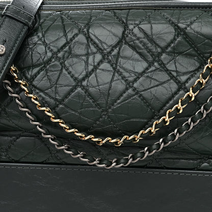 Chanel Aged Calfskin Quilted Medium Gabrielle Hobo Dark Green 8 of 12