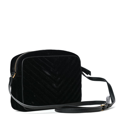 Saint Laurent Velvet Matelasse Monogram Lou Camera Bag Black 2 of 4