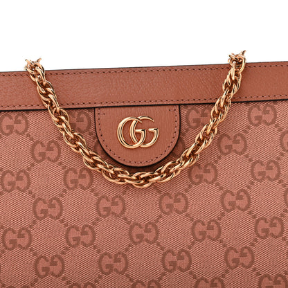 Gucci Monogram Textured Dollar Calfskin Small Ophidia Chain Shoulder Bag Cloche Rose Pink 7 of 10