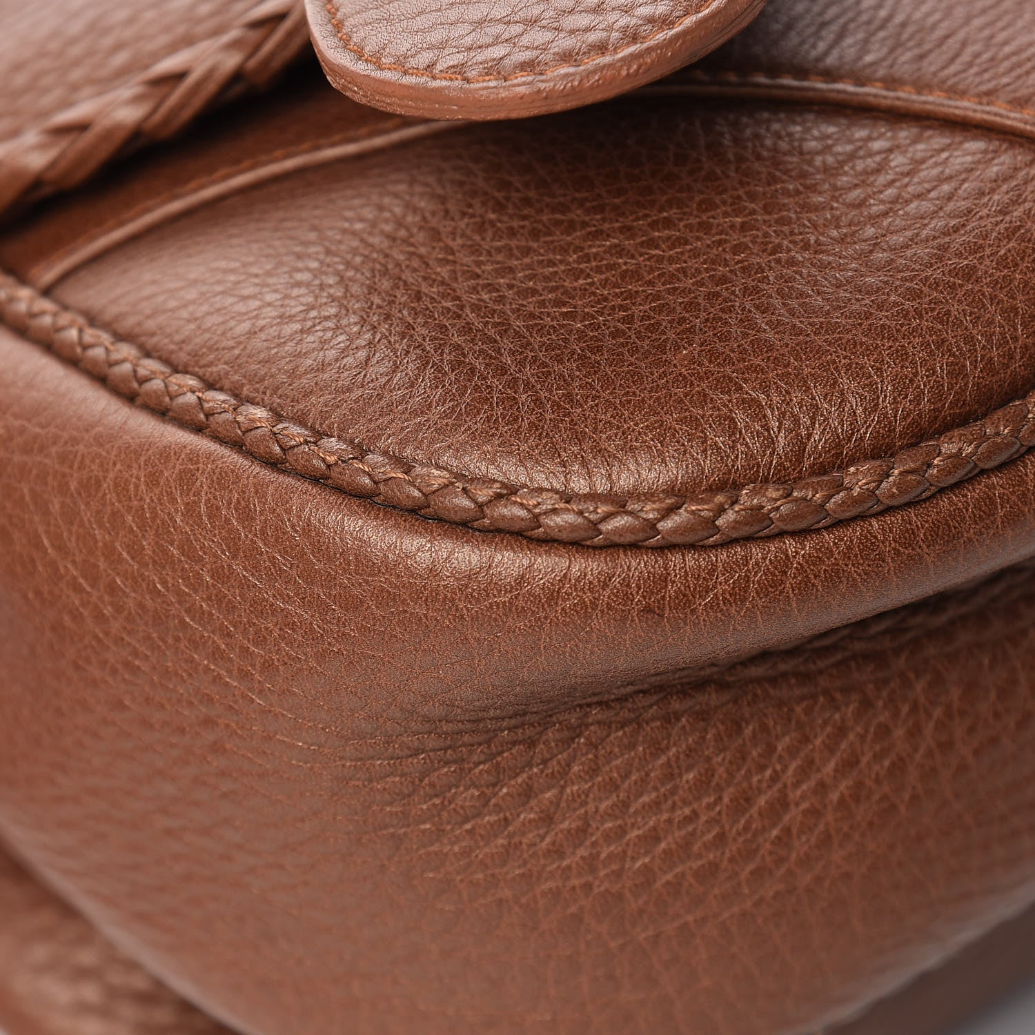 Christian Dior Calfskin Braided Gaucho Double Saddle Bag Brown 10 of 25