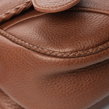 Christian Dior Calfskin Braided Gaucho Double Saddle Bag Brown 10 of 25