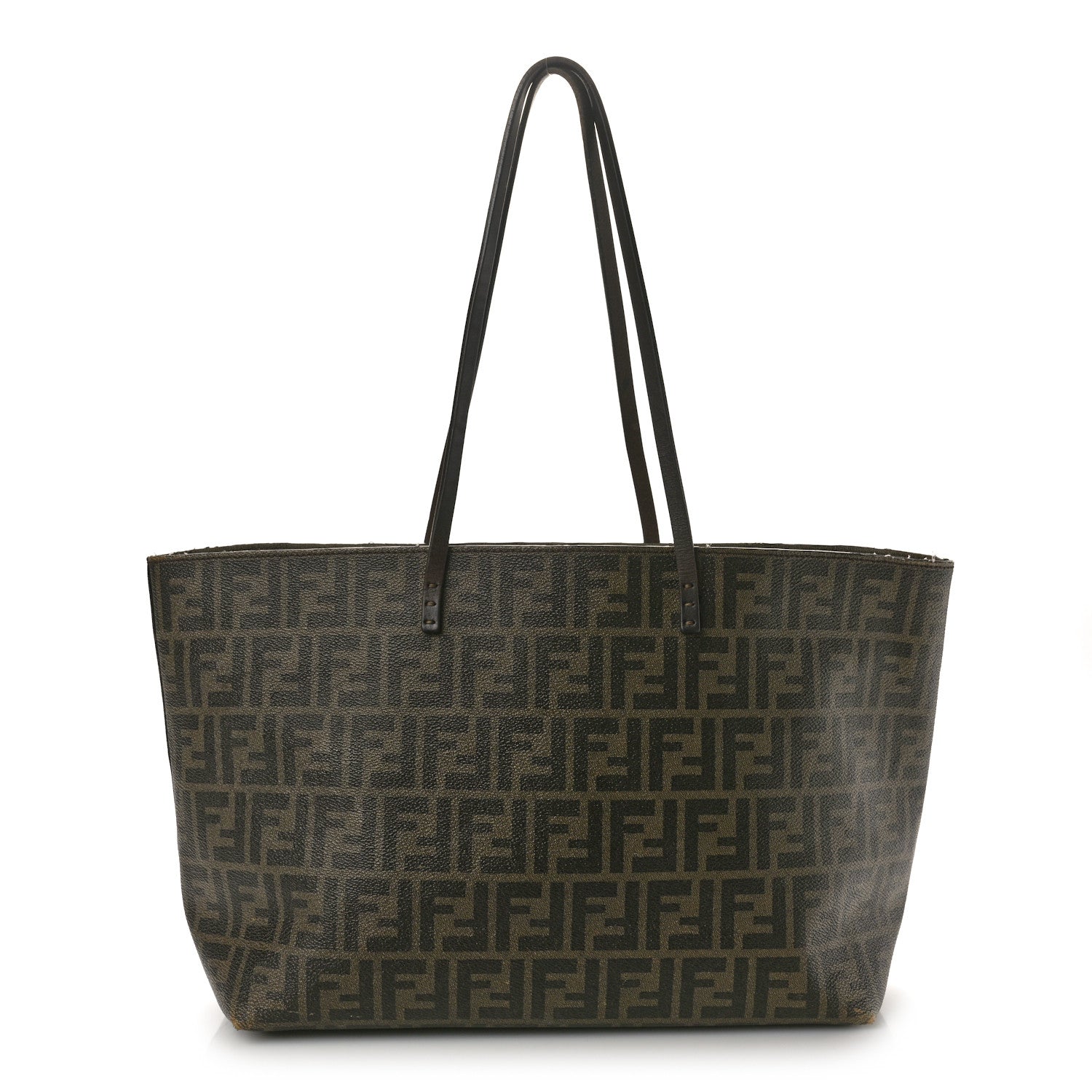 Fendi Zucca Spalmati Medium Roll Tote Tobacco Moro 1 of 19