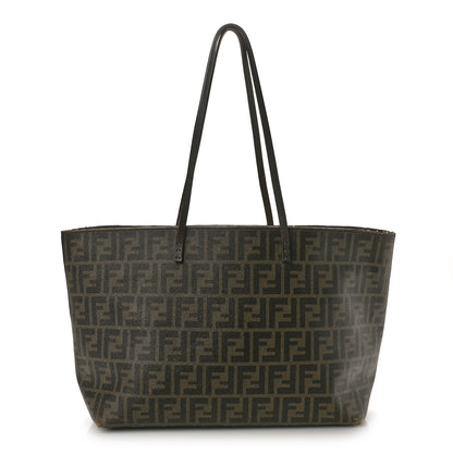 Fendi Zucca Spalmati Medium Roll Tote Tobacco Moro 1 of 19