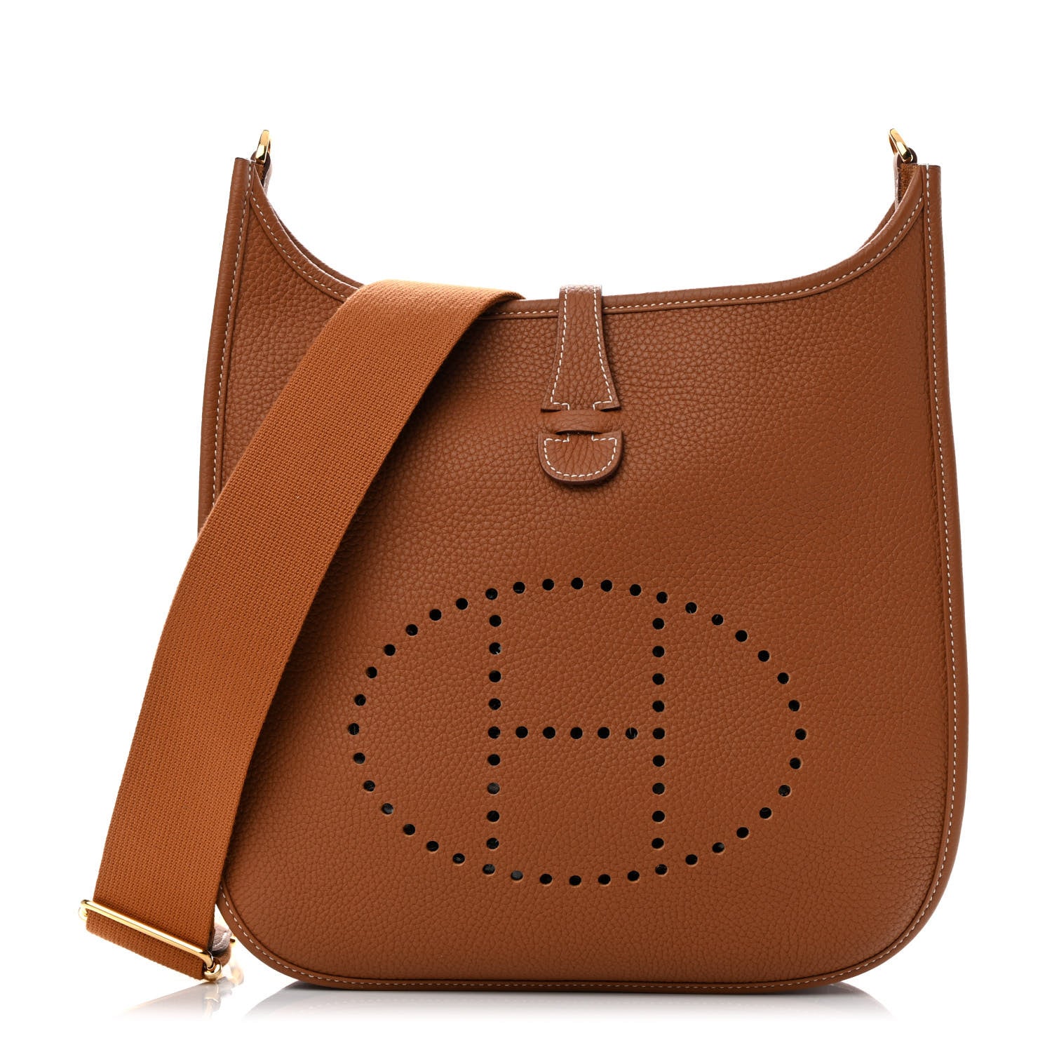 Hermes Taurillon Clemence Evelyne III PM Gold 1 of 12