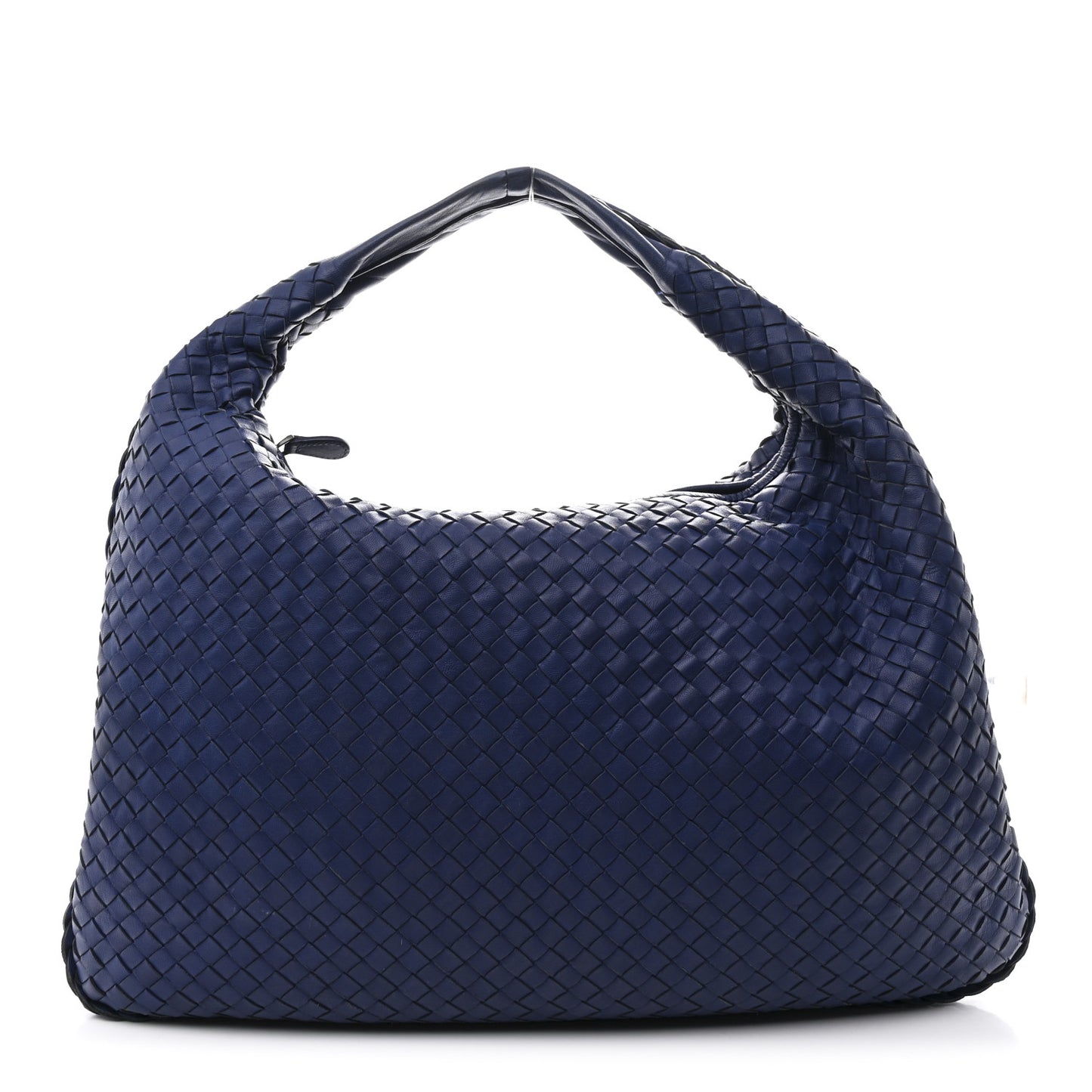 Nappa Intrecciato Large Veneta Hobo Baltic Blue