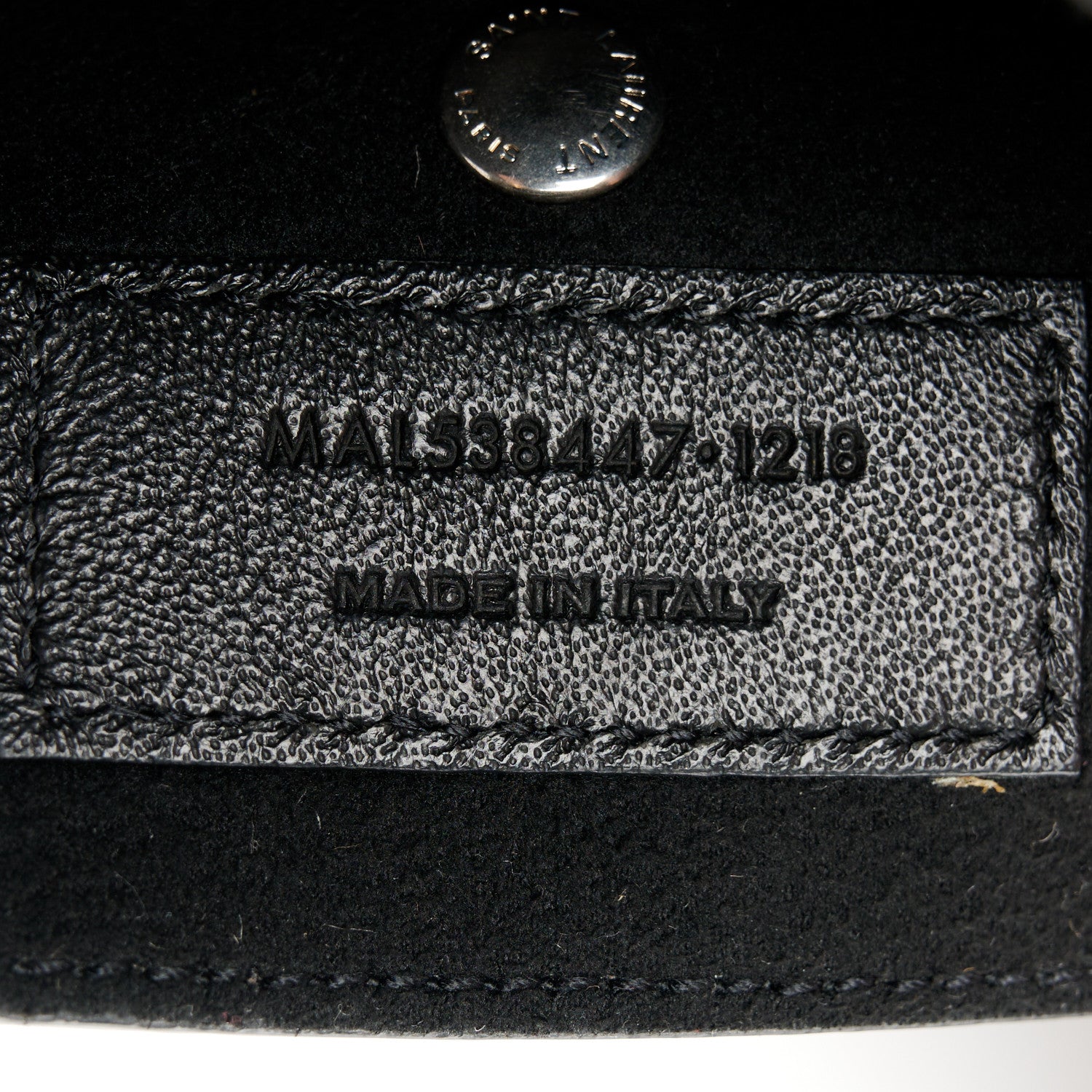 Saint Laurent Lambskin Teddy Drawstring Bag Black 9 of 14