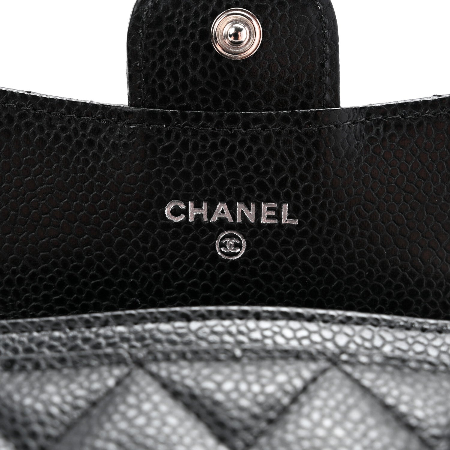 Chanel Caviar Quilted Flap Card Holder Wallet Black 6 of 10