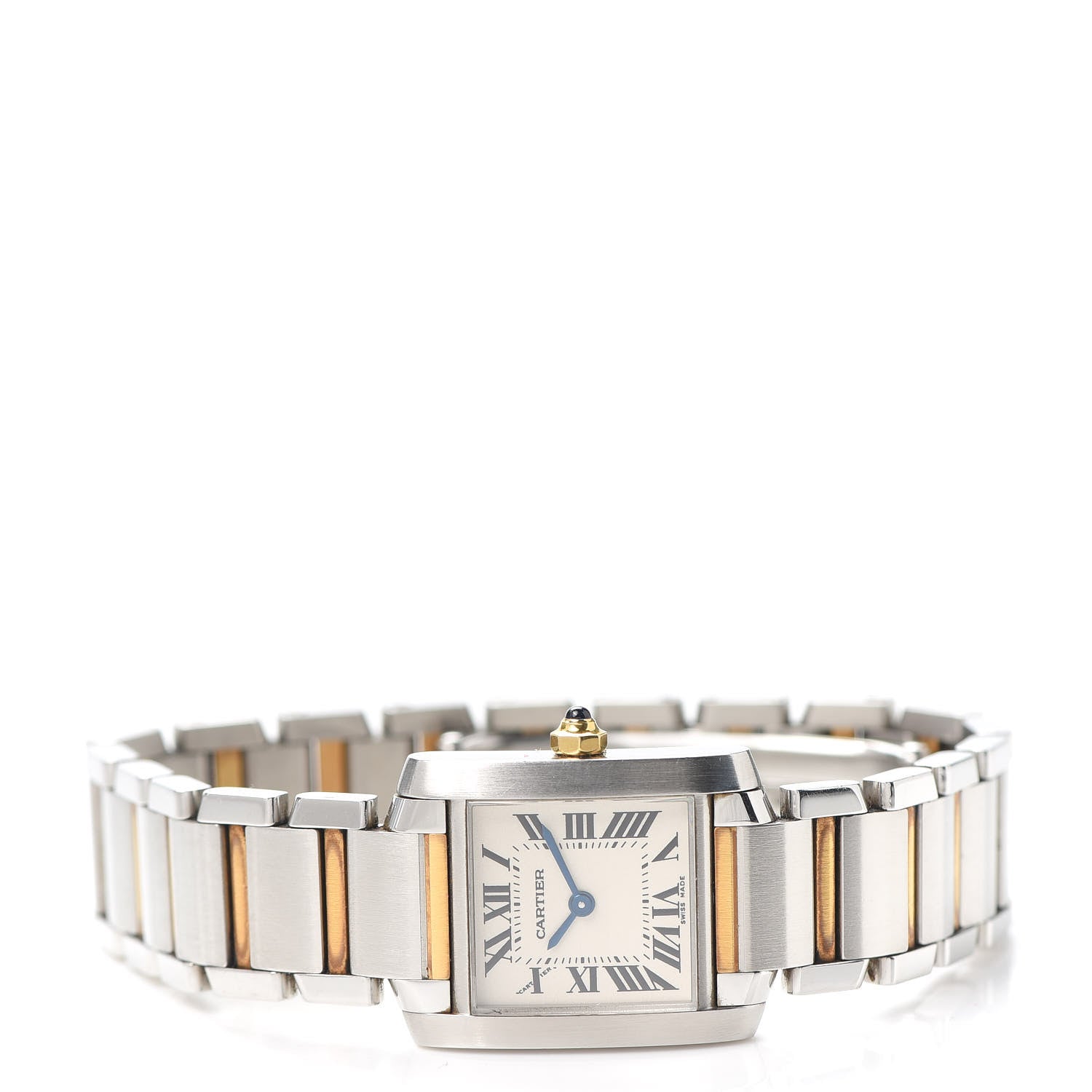 Cartier Stainless Steel 18K Yellow Gold 20mm Tank Francaise Quartz Watch 2 of 6