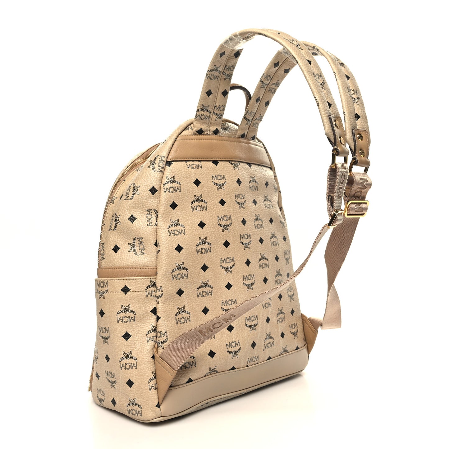 Visetos Medium Studded Dual Stark Backpack Beige