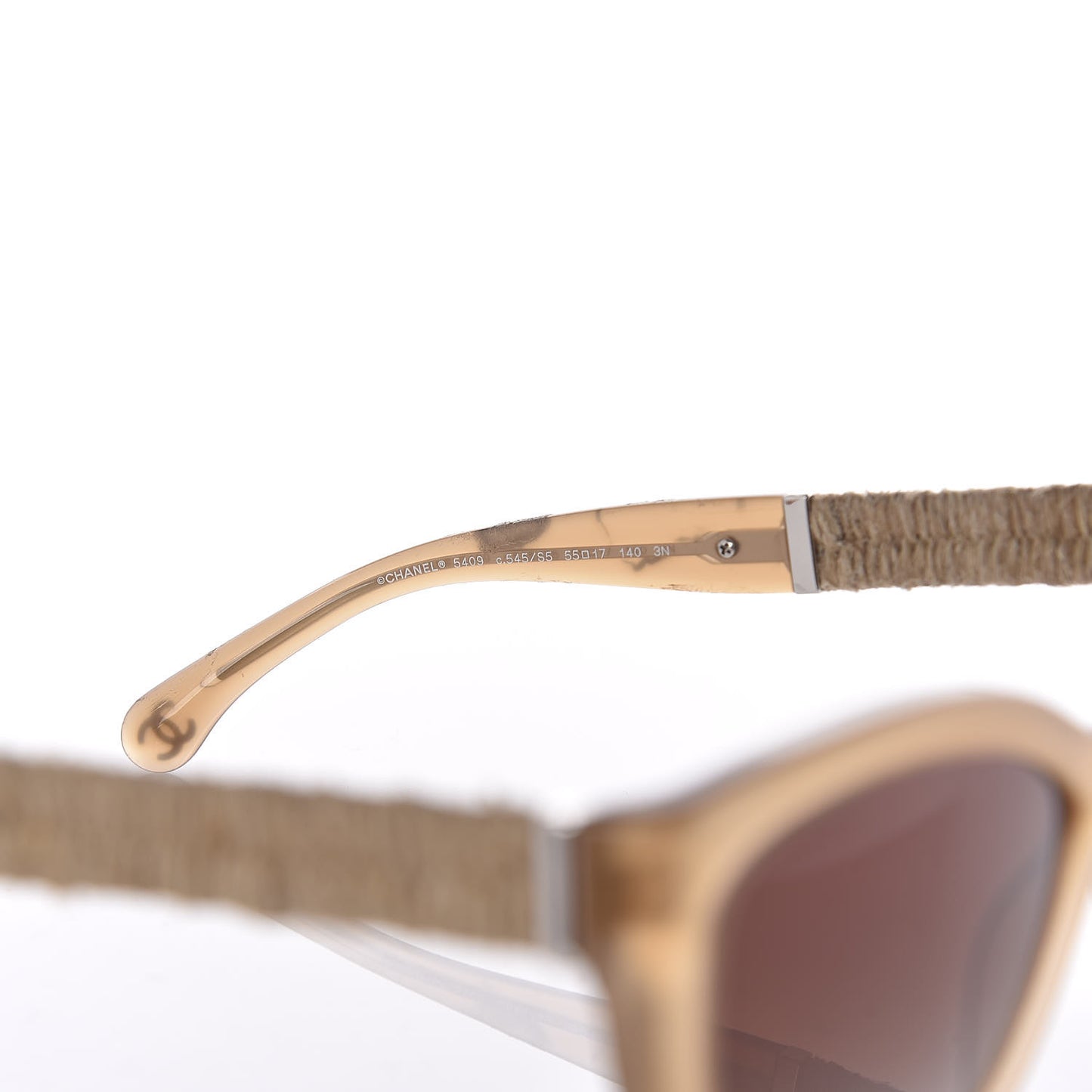 Acetate Rope Cat Eye Sunglasses 5409 Beige